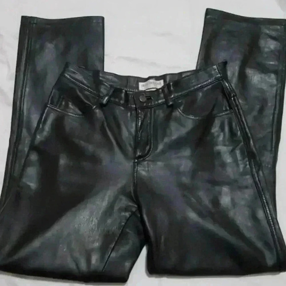 Vintage 90s Hugo Buscati Women’s Genuine Leather Bootcut Pants Size 10 - Picture 2 of 11